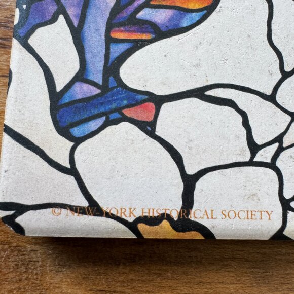 New York Historical Society Museum Coasters Floral Print with Cork Back - Picture 3 of 4